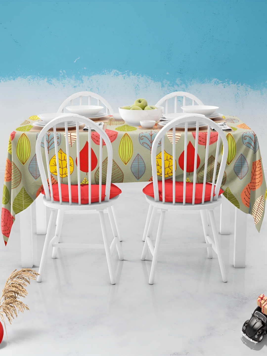 

ArtzFolio Multicoloured Anti-Slip 6-Seater Table Cover, Multi