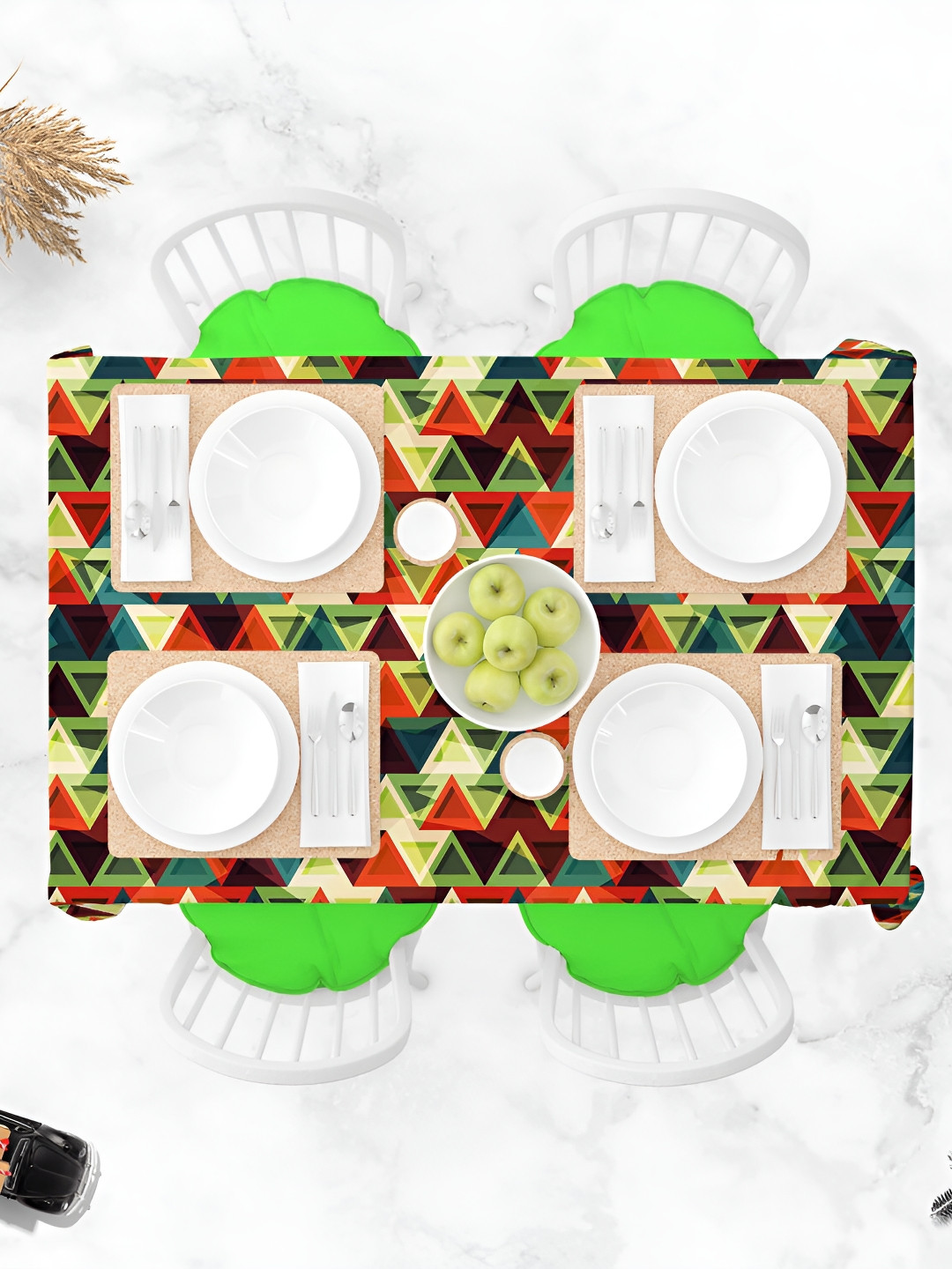 

ArtzFolio Multicoloured Anti-Slip 4-Seater Table Cover, Multi