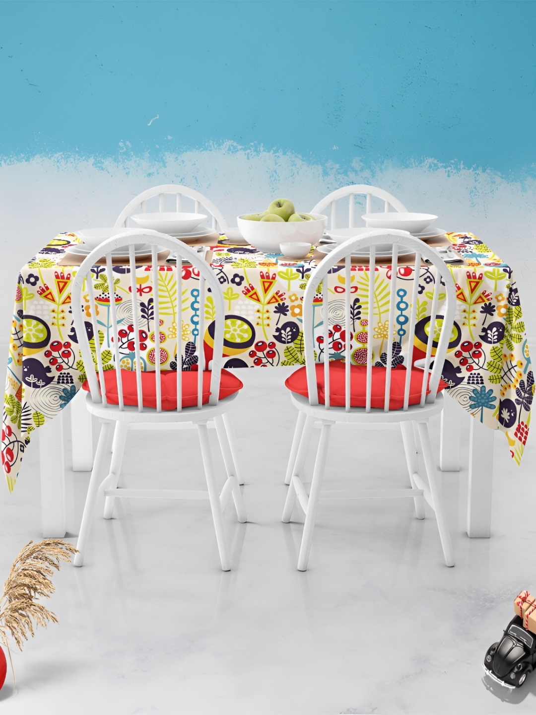 

ArtzFolio Multicoloured Anti-Slip 6-Seater Table Cover, Multi