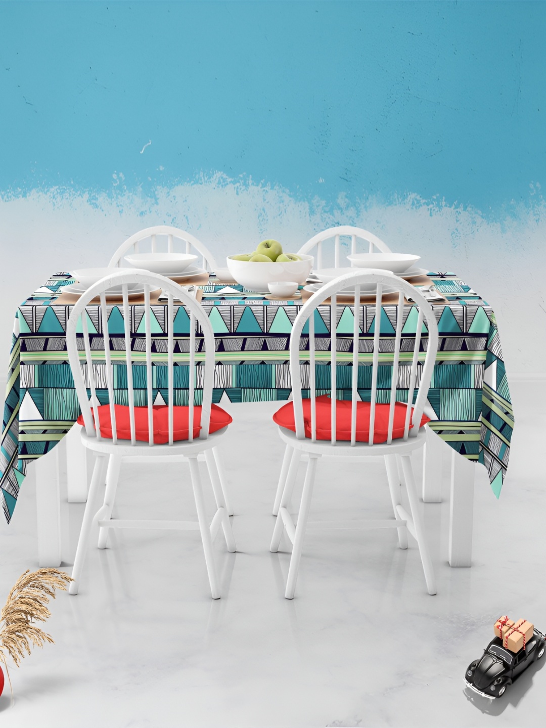 

ArtzFolio Multicoloured Anti-Slip 4-Seater Table Cover, Multi