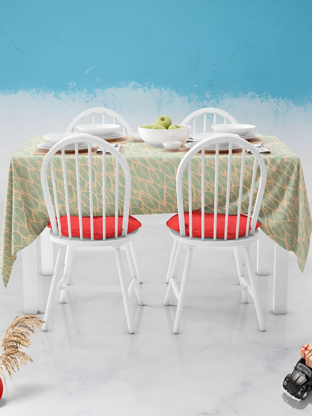 

ArtzFolio Multicoloured Anti-Slip 4-Seater Table Cover, Multi