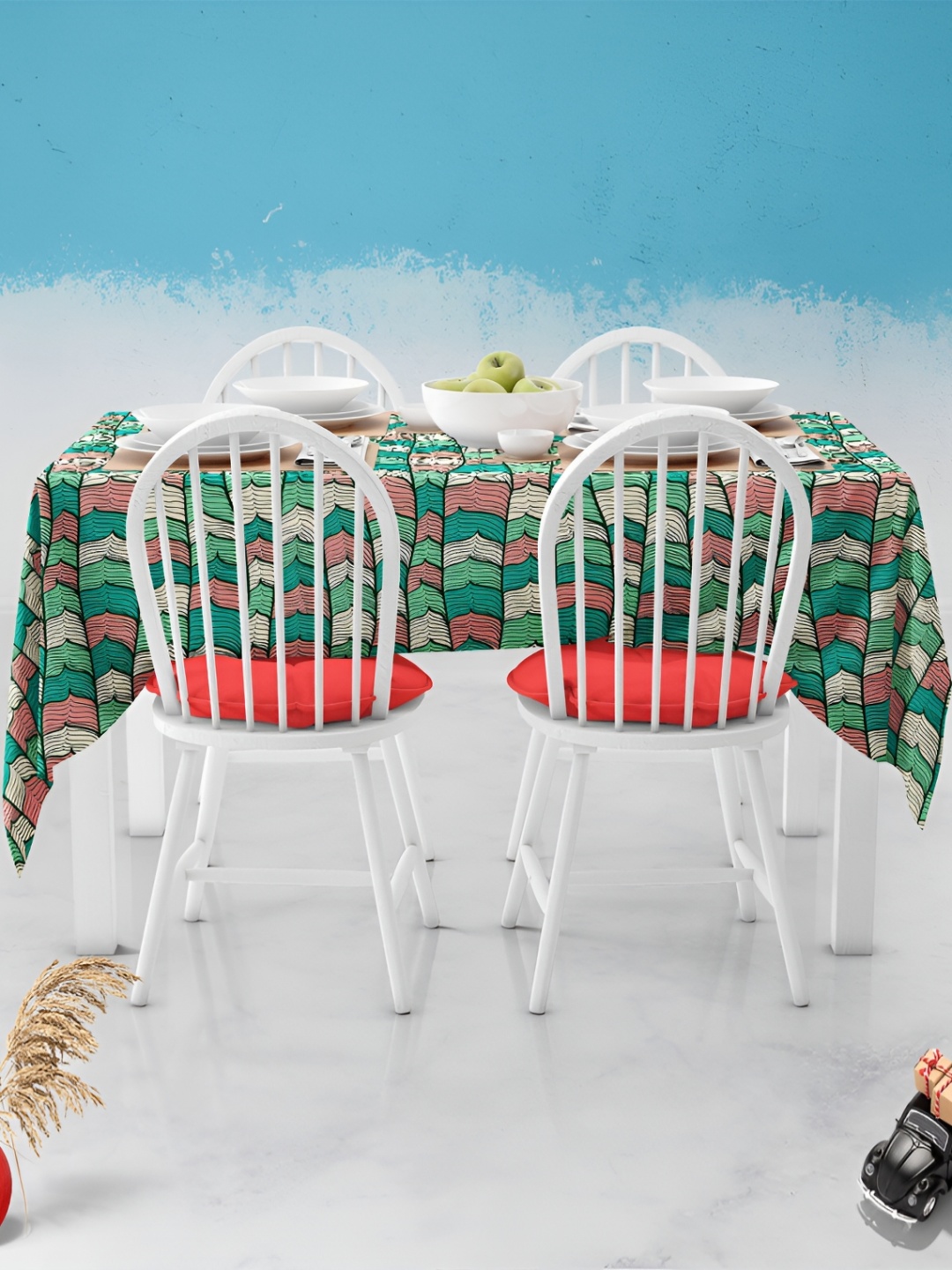 

ArtzFolio Multicoloured Anti-Slip 6-Seater Table Cover, Multi