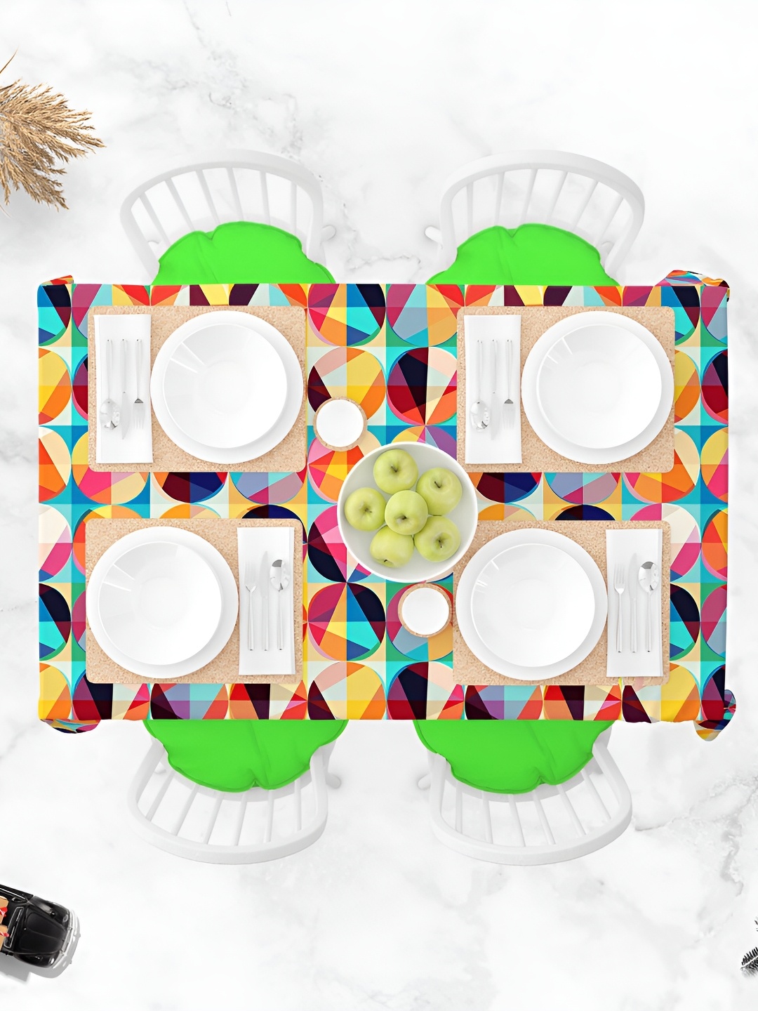 

ArtzFolio Multicoloured Anti-Slip 8-Seater Table Cover, Multi