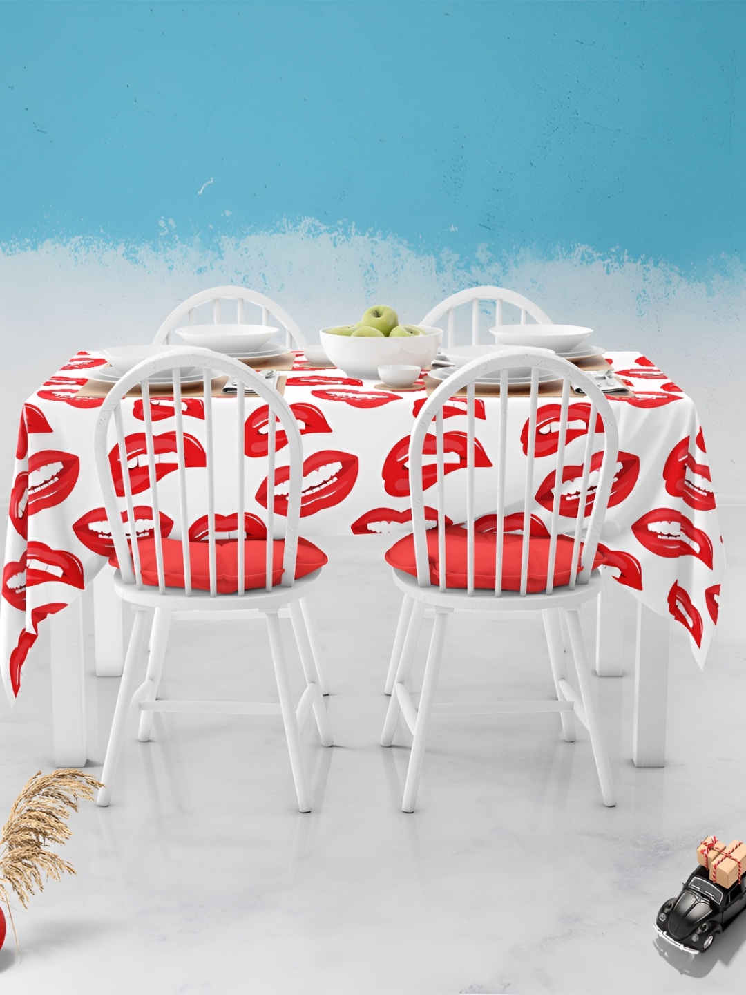 

ArtzFolio Multicoloured Anti-Slip 4-Seater Table Cover, Multi