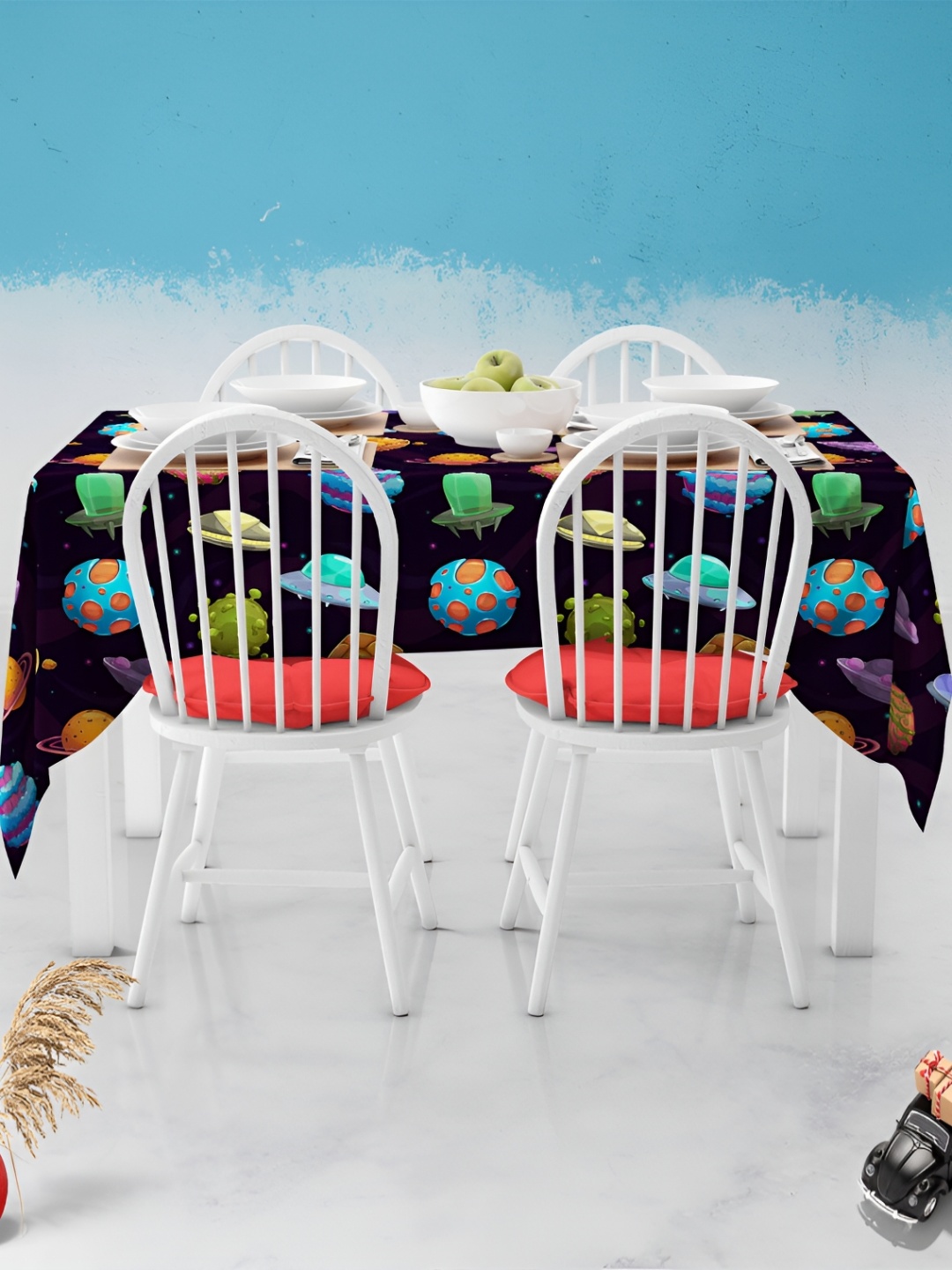 

ArtzFolio Multicoloured Anti-Slip 6-Seater Table Cover, Multi