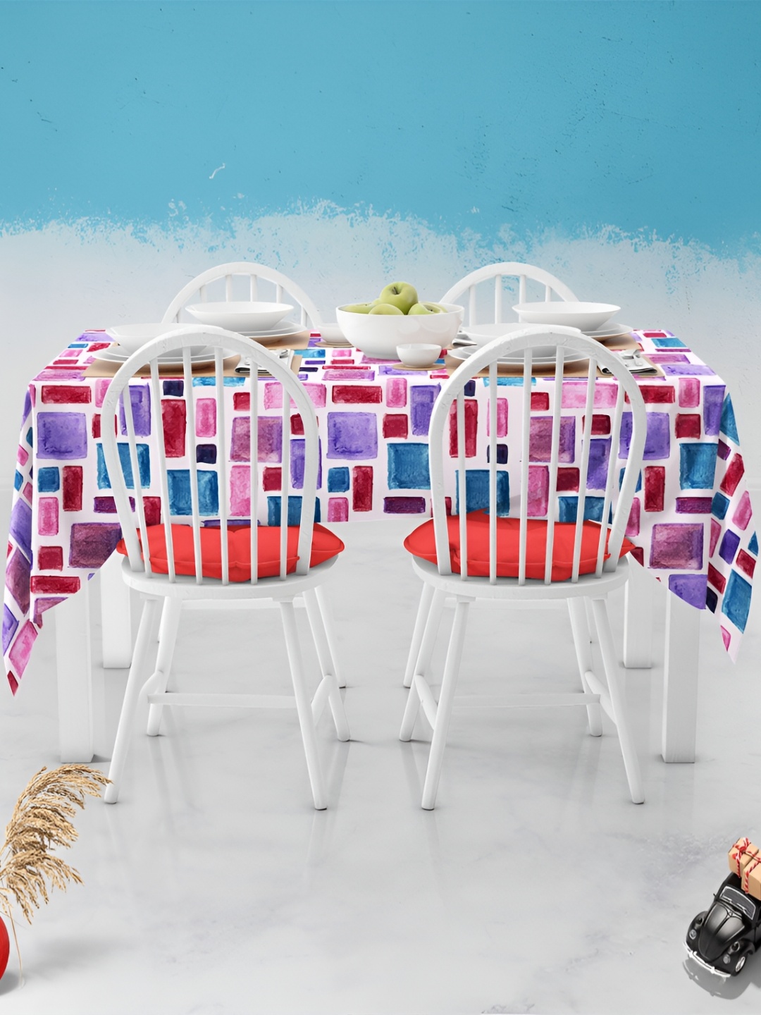 

ArtzFolio Multicoloured Anti-Slip 8-Seater Table Cover, Multi