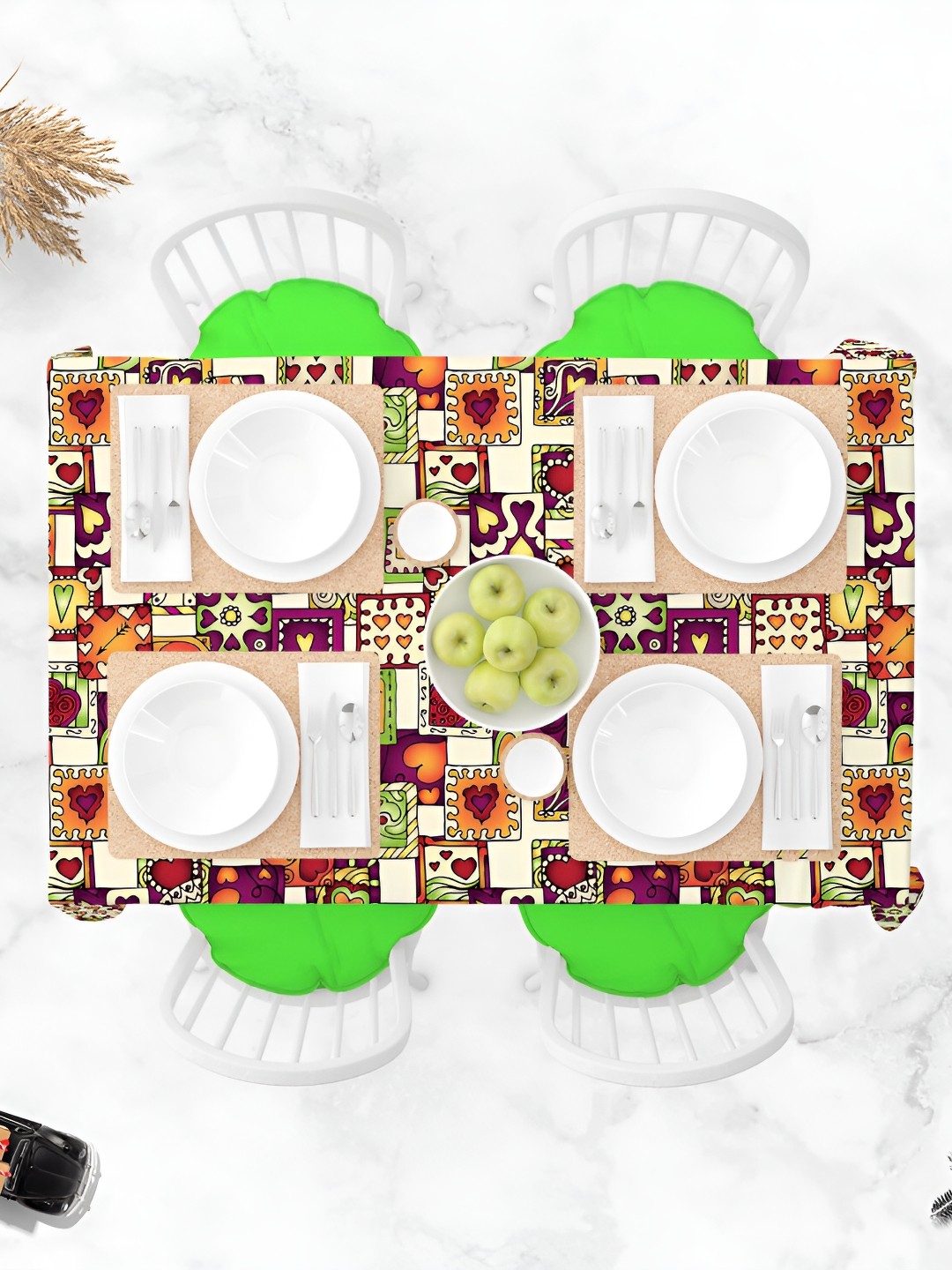 

ArtzFolio Multicoloured Anti-Slip 8-Seater Table Cover, Multi