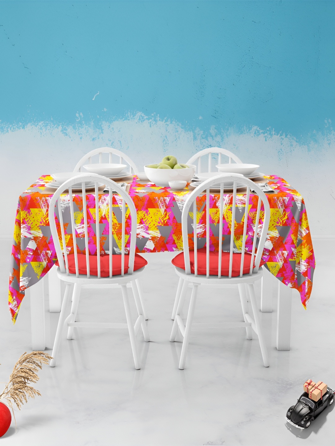 

ArtzFolio Multicoloured Anti-Slip 4-Seater Table Cover, Multi