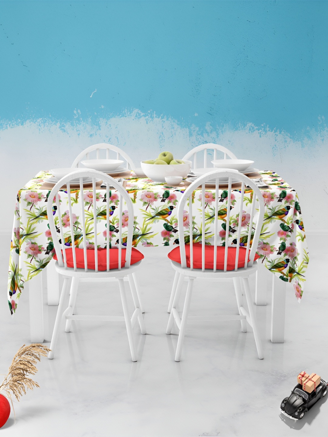 

ArtzFolio Multicoloured Anti-Slip 4-Seater Table Cover, Multi