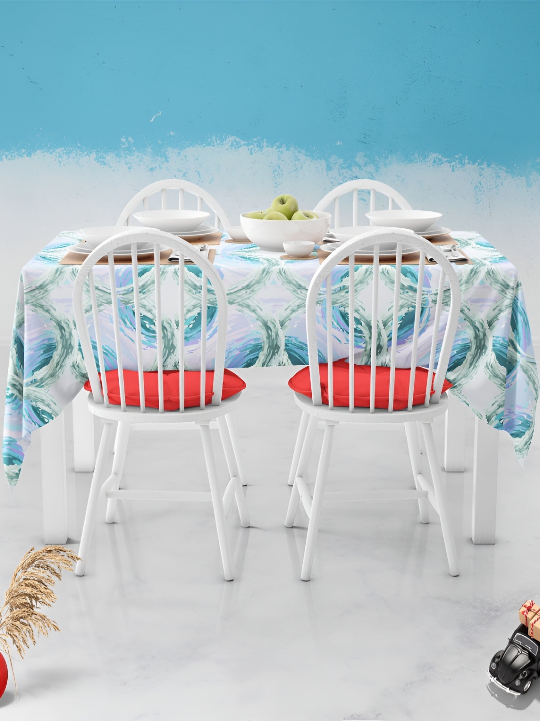

ArtzFolio Multicoloured Anti-Slip 4-Seater Table Cover, Multi