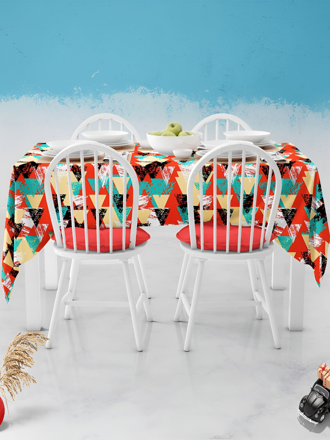 

ArtzFolio Multicoloured Anti-Slip 6-Seater Table Cover, Multi