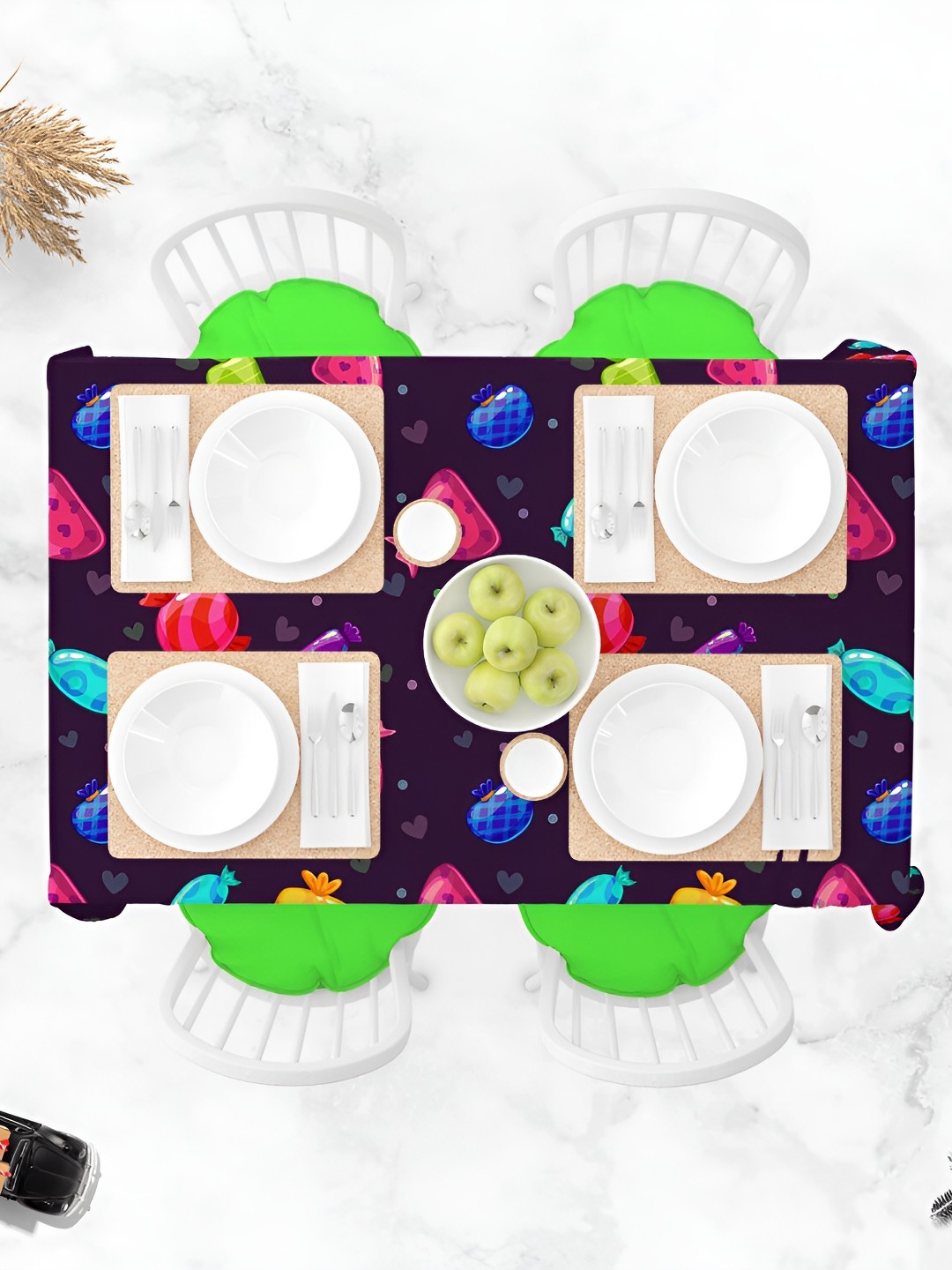 

ArtzFolio Multicoloured Anti-Slip 6-Seater Table Cover, Multi