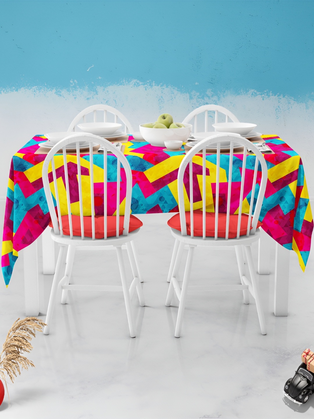 

ArtzFolio Multicoloured Anti-Slip 6-Seater Table Cover, Multi