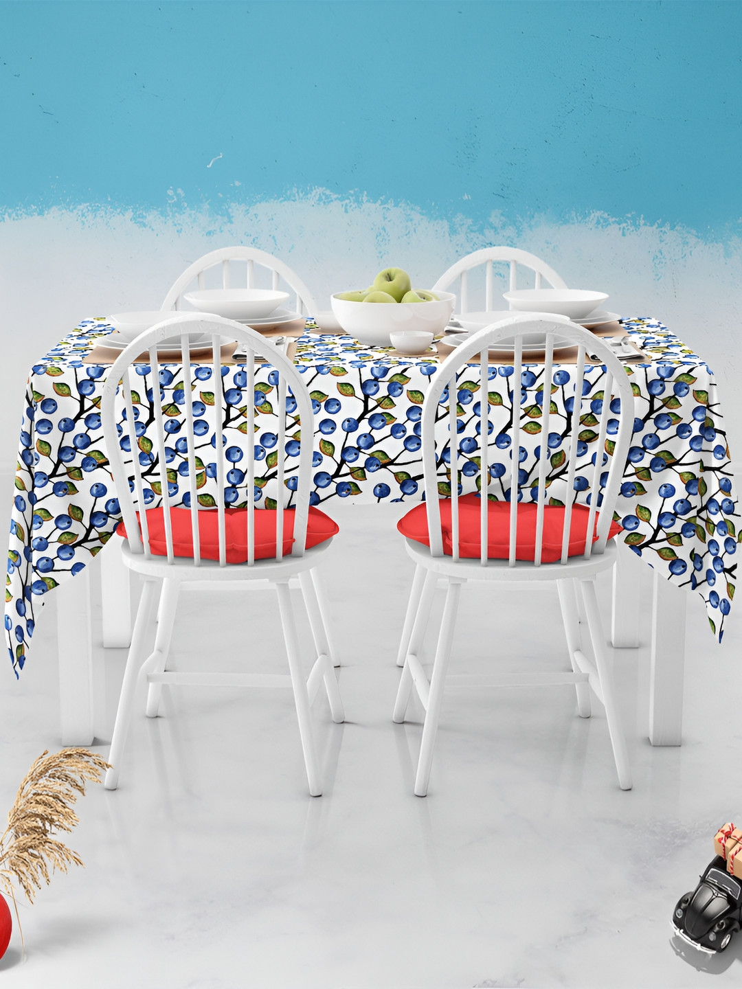 

ArtzFolio Multicoloured Anti-Slip 4-Seater Table Cover, Multi