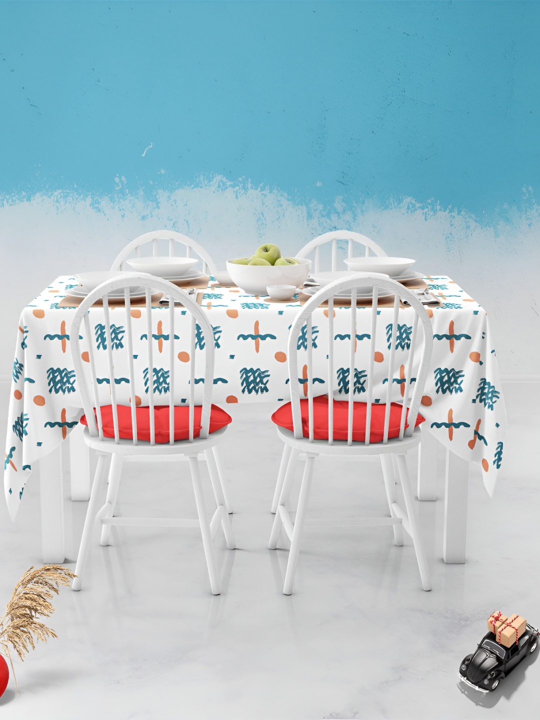 

ArtzFolio Multicoloured Anti-Slip 6-Seater Table Cover, Multi