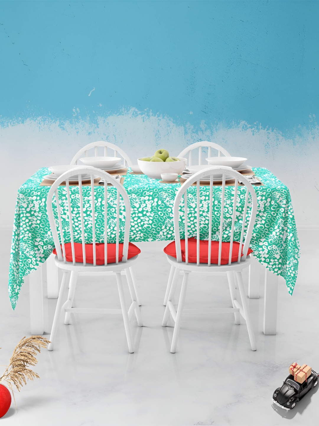 

ArtzFolio Multicoloured Anti-Slip 4-Seater Table Cover, Multi