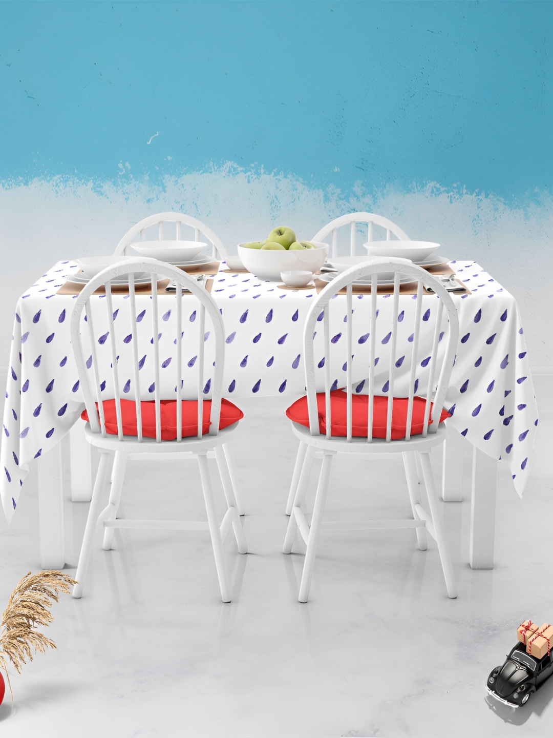 

ArtzFolio Multicoloured Anti-Slip 4-Seater Table Cover, Multi