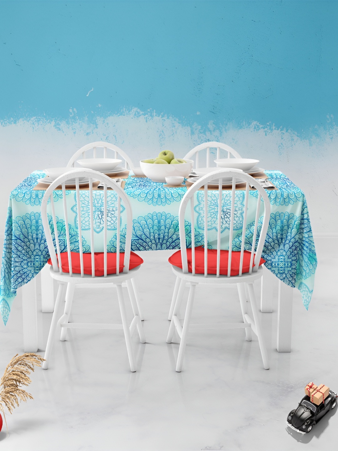

ArtzFolio Multicoloured Anti-Slip 4-Seater Table Cover, Multi