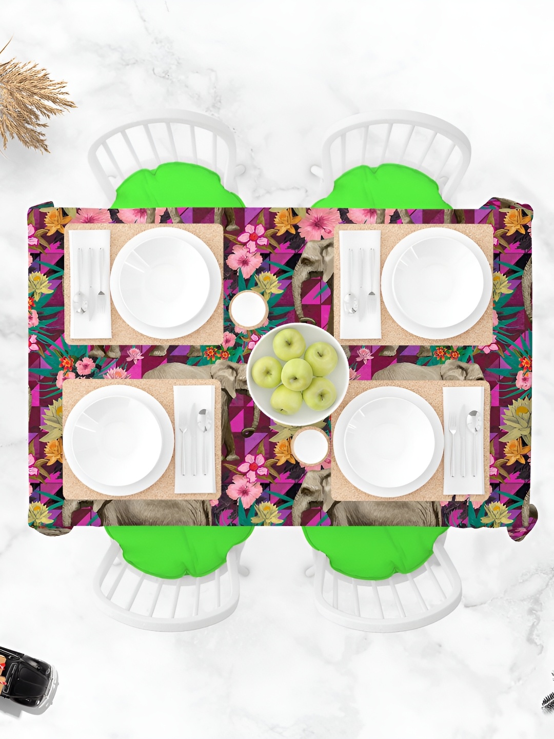 

ArtzFolio Multicoloured Anti-Slip 8-Seater Table Cover, Multi