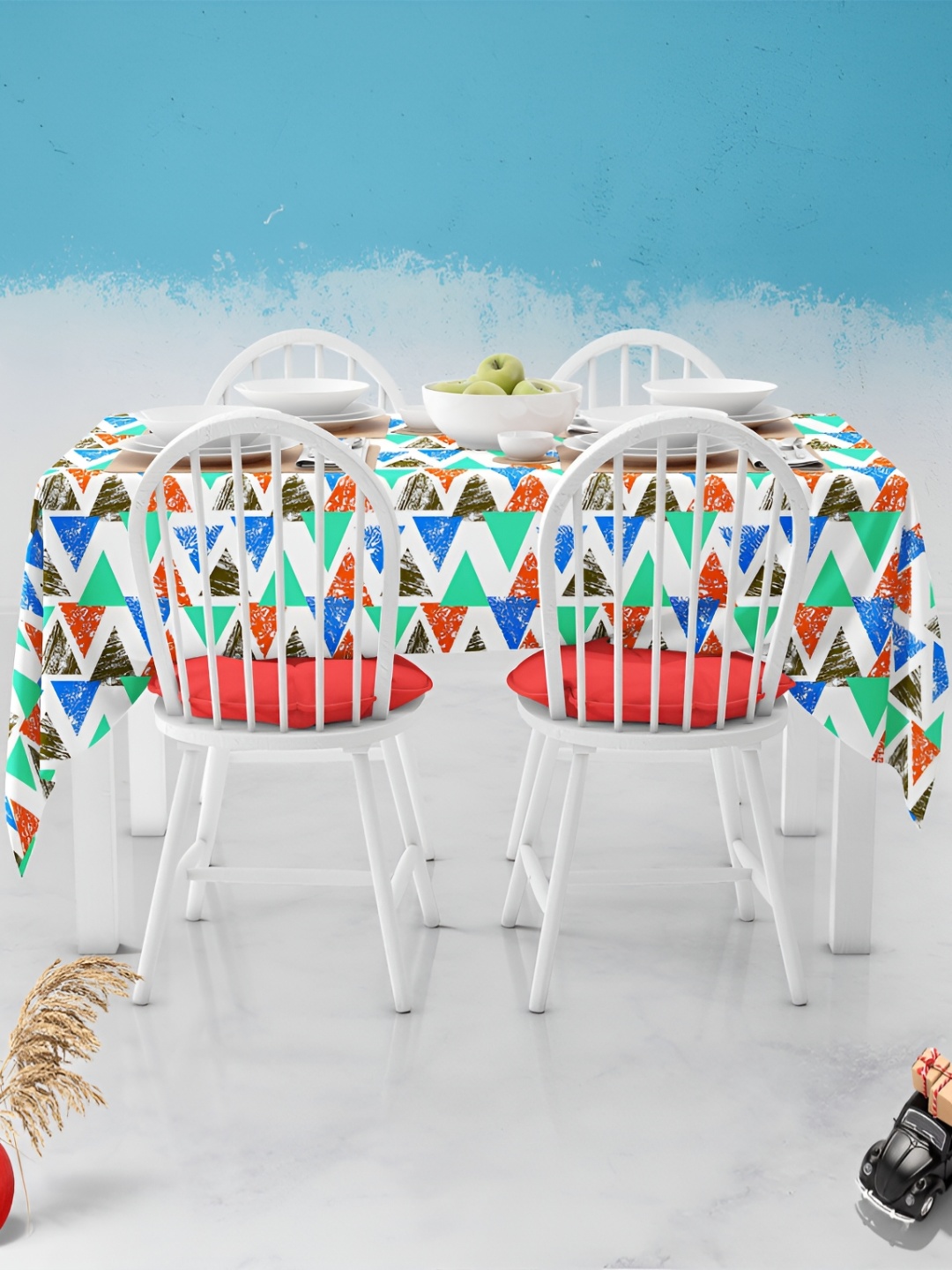 

ArtzFolio Multicoloured Anti-Slip 6-Seater Table Cover, Multi