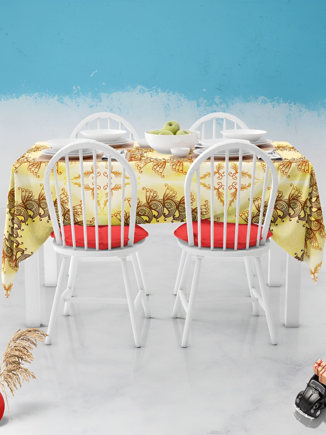 

ArtzFolio Multicoloured Anti-Slip 6-Seater Table Cover, Multi