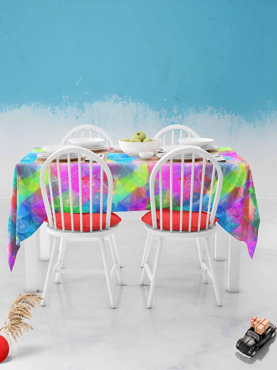 

ArtzFolio Multicoloured Anti-Slip 6-Seater Table Cover, Multi