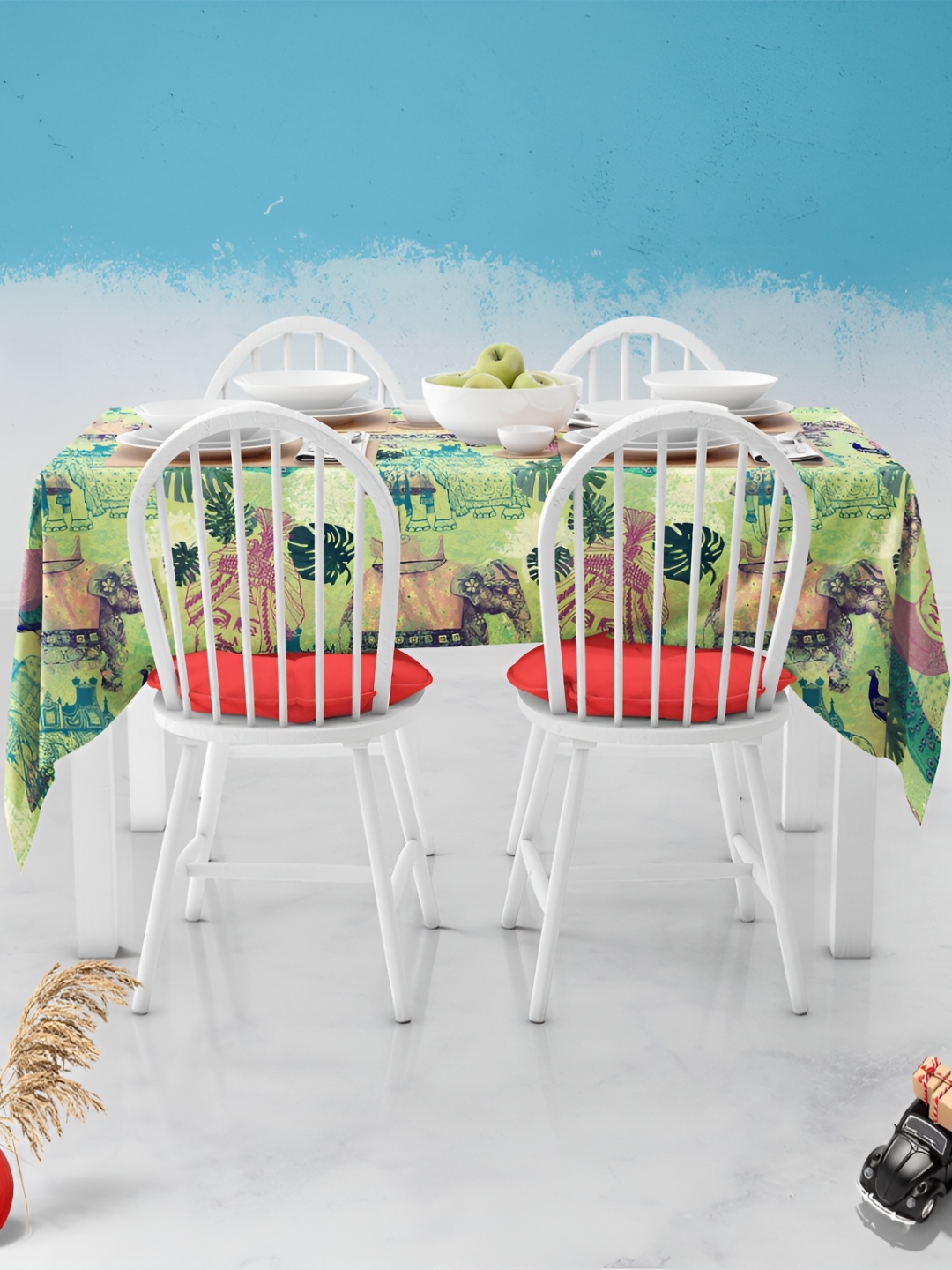 

ArtzFolio Multicoloured Anti-Slip 4-Seater Table Cover, Multi