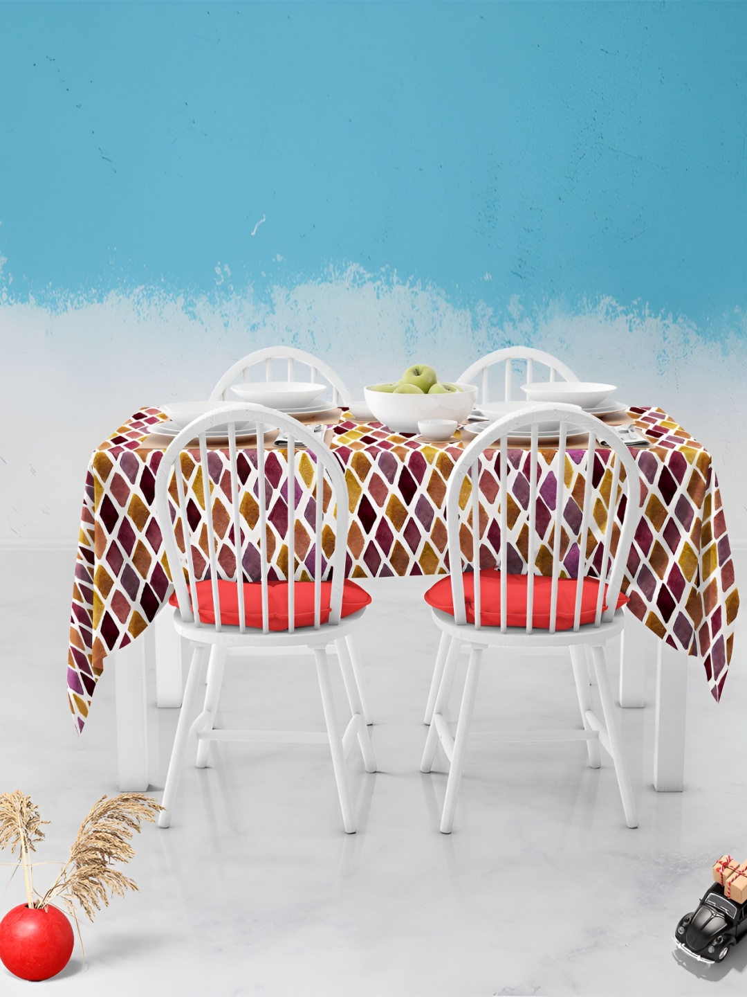 

ArtzFolio Multicoloured Anti-Slip 8-Seater Table Cover, Multi