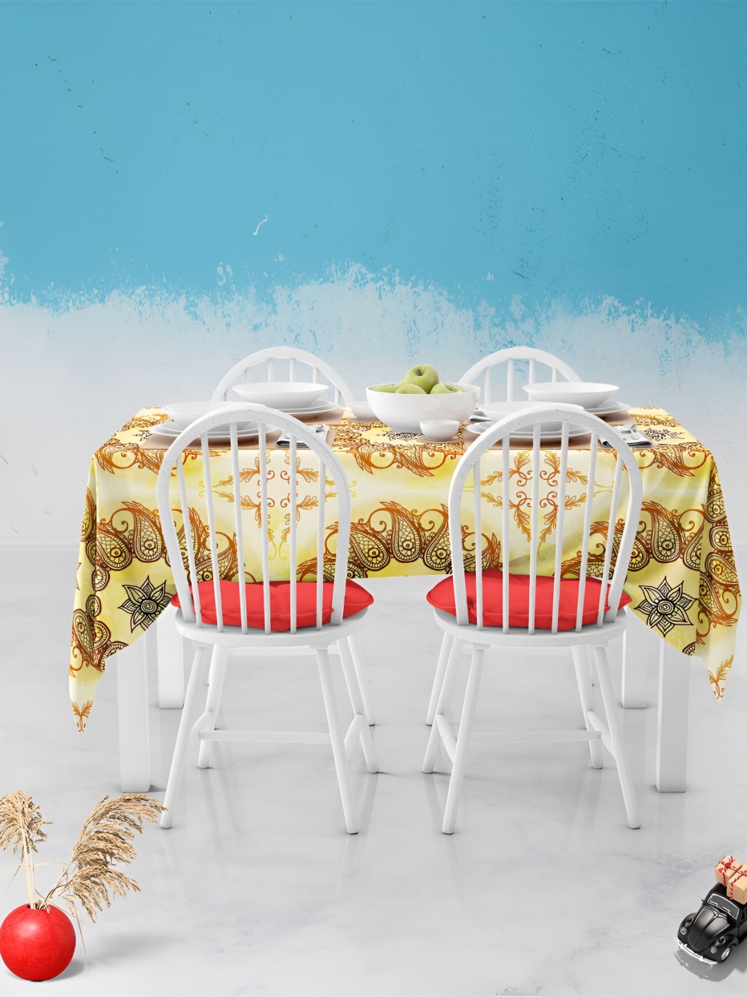 

ArtzFolio Multicoloured Anti-Slip 4-Seater Table Cover, Multi