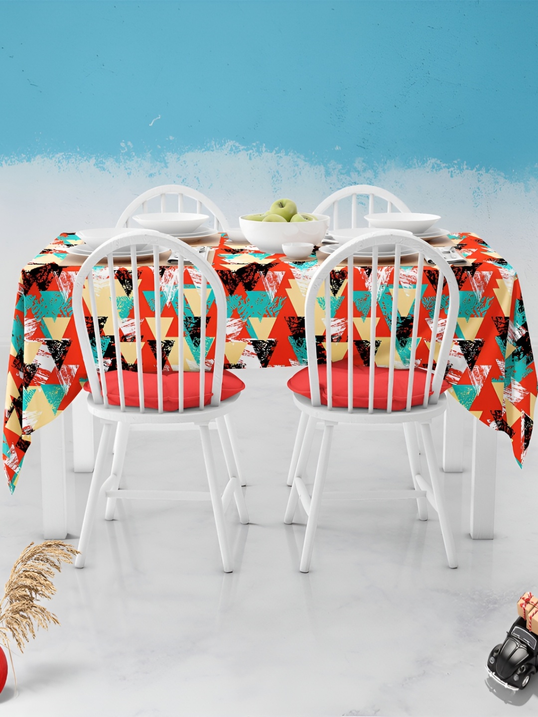 

ArtzFolio Multicoloured Anti-Slip 4-Seater Table Cover, Multi