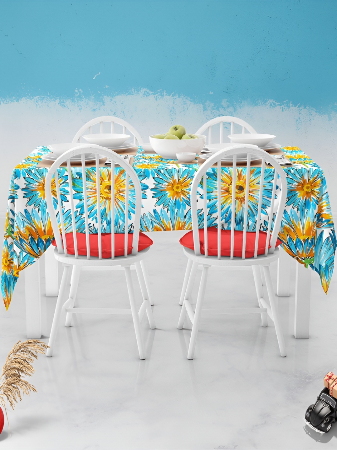 

ArtzFolio Multicoloured Anti-Slip 6-Seater Table Cover, Multi