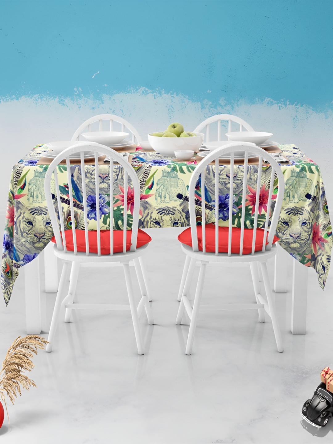 

ArtzFolio Multicoloured Anti-Slip 6-Seater Table Cover, Multi