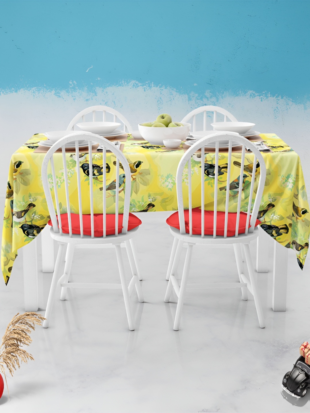 

ArtzFolio Multicoloured Anti-Slip 4-Seater Table Cover, Multi