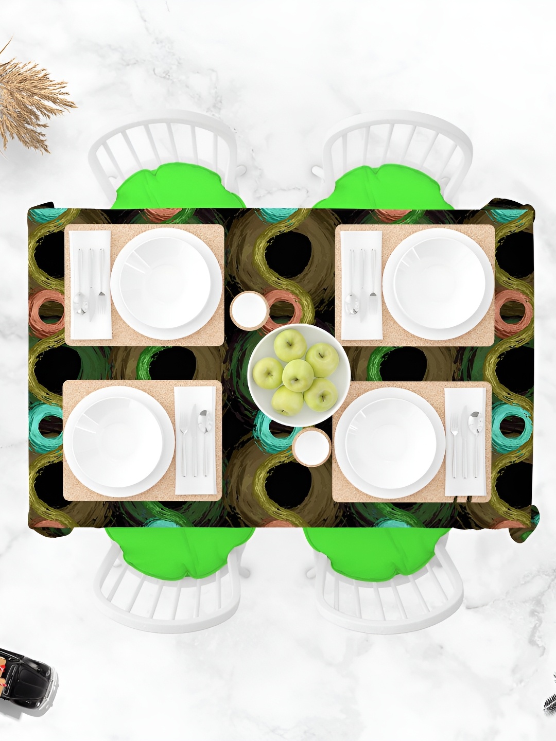 

ArtzFolio Multicoloured Anti-Slip 6-Seater Table Cover, Multi