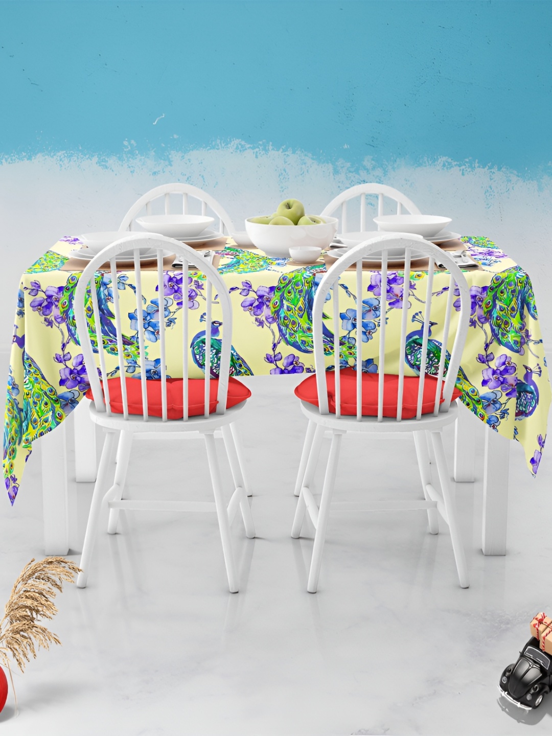 

ArtzFolio Multicoloured Anti-Slip 4-Seater Table Cover, Multi