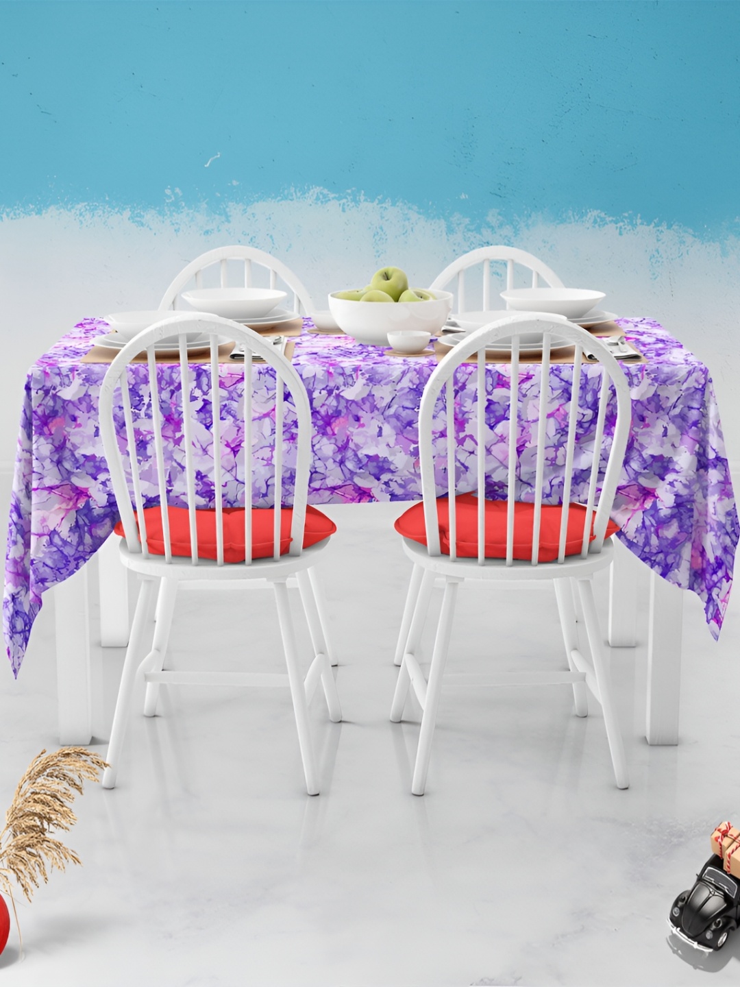 

ArtzFolio Multicoloured Anti-Slip 6-Seater Table Cover, Multi