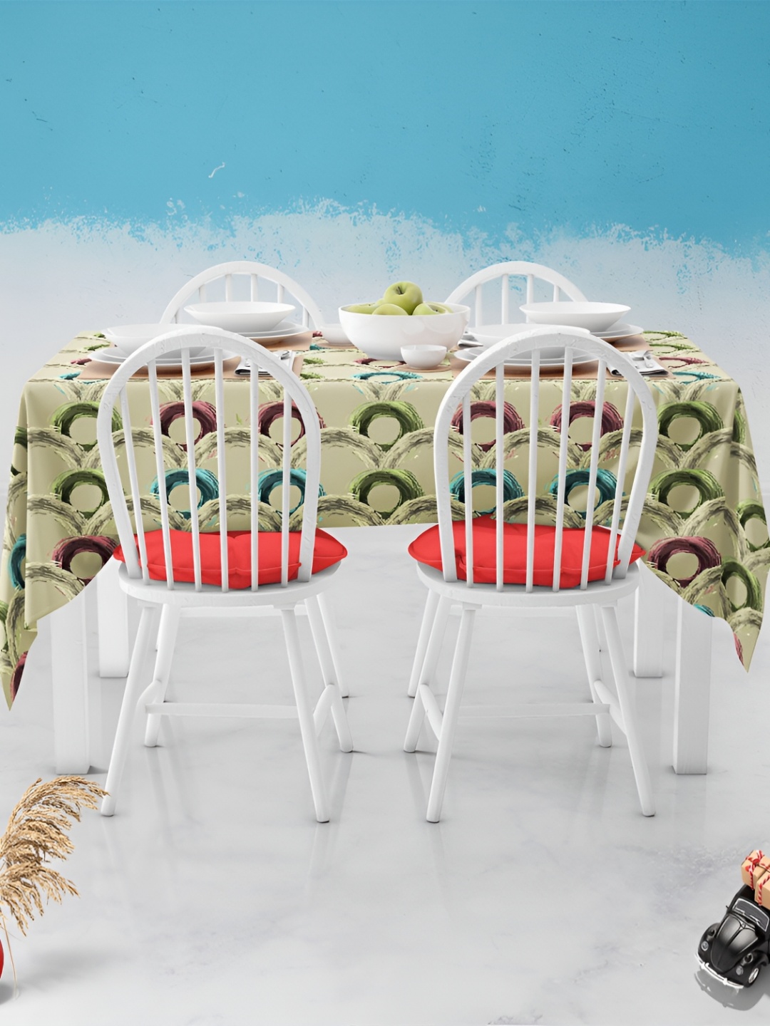 

ArtzFolio Multicoloured Anti-Slip 6-Seater Table Cover, Multi