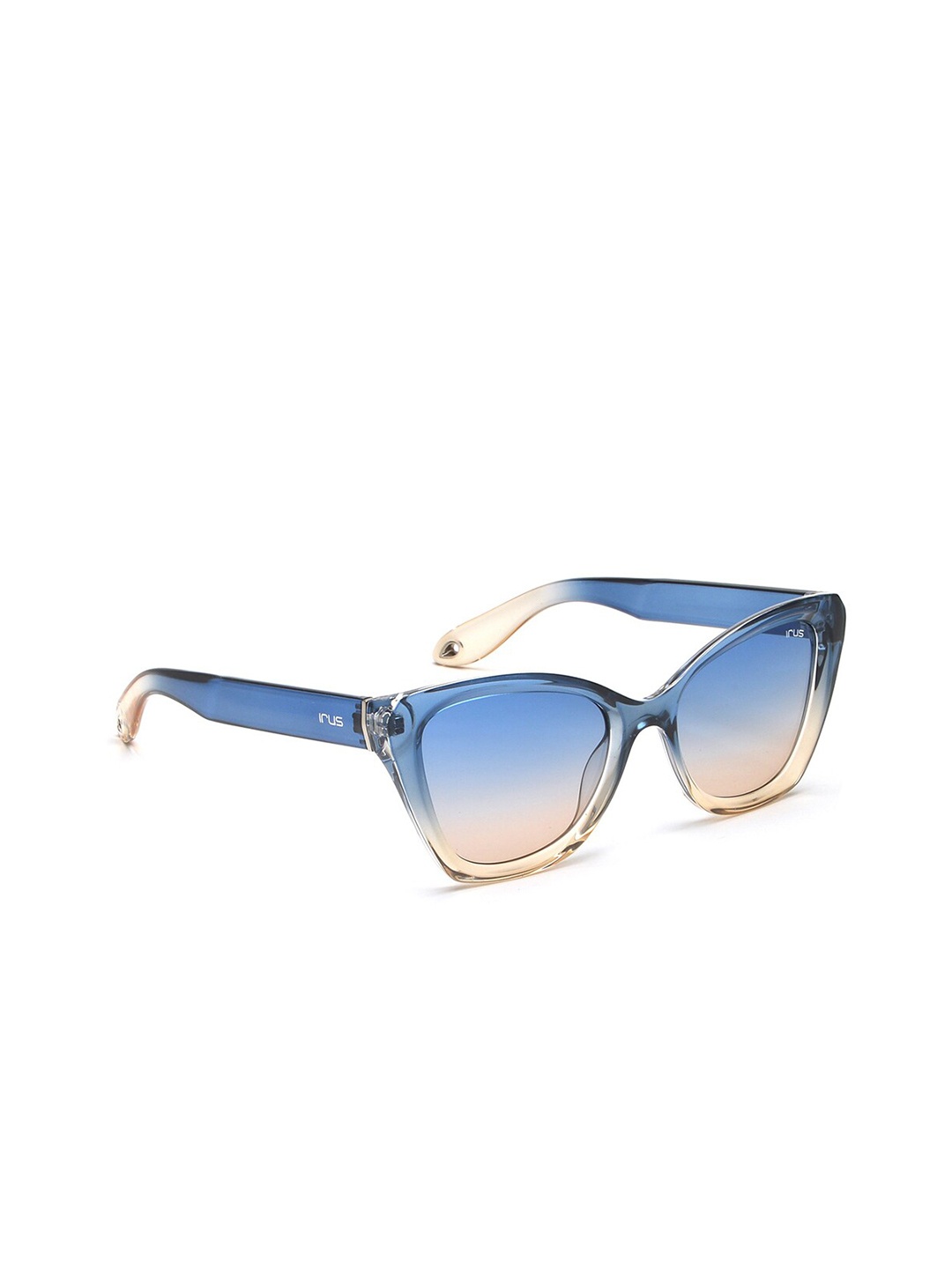 

IRUS by IDEE Women Cateye Sunglasses with UV Protected Lens IRS1243C4SG, Blue