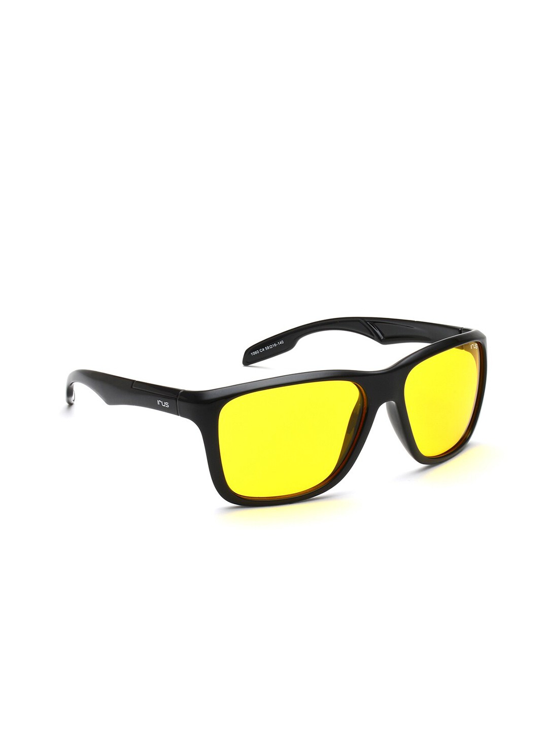 

IRUS by IDEE Men Square Sunglasses with UV Protected Lens IRS1060C4SG, Yellow