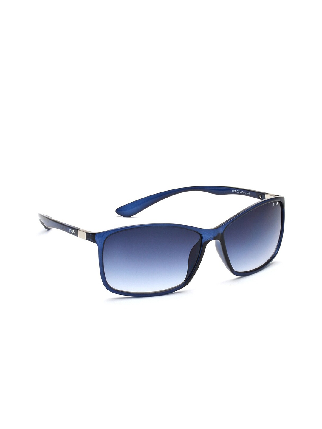 

IRUS by IDEE Men Rectangle Sunglasses with UV Protected Lens IRS1059C3SG, Blue