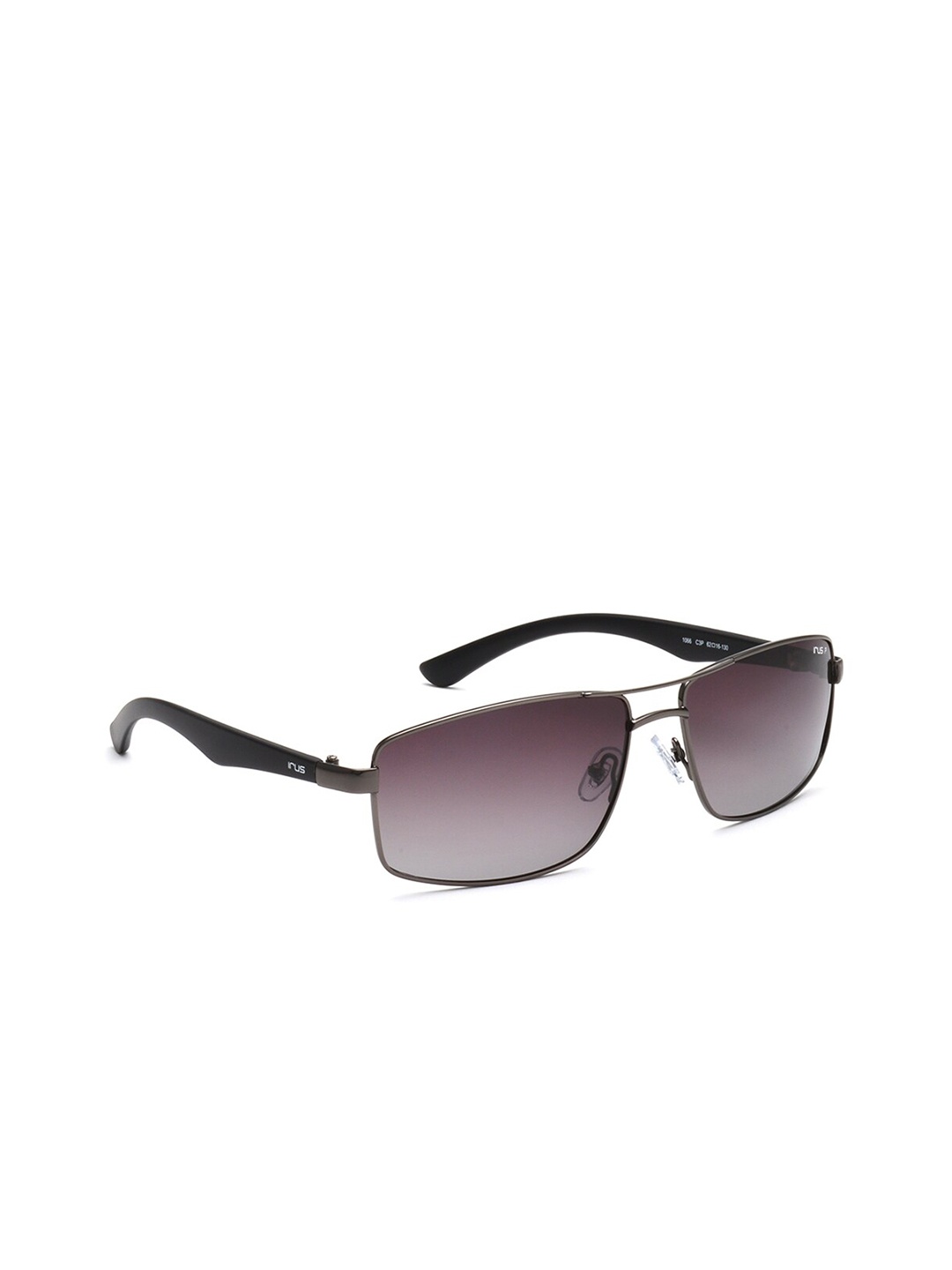 

IRUS by IDEE Men Rectangle Sunglasses with UV Protected Lens IRS1066C3PSG, Grey