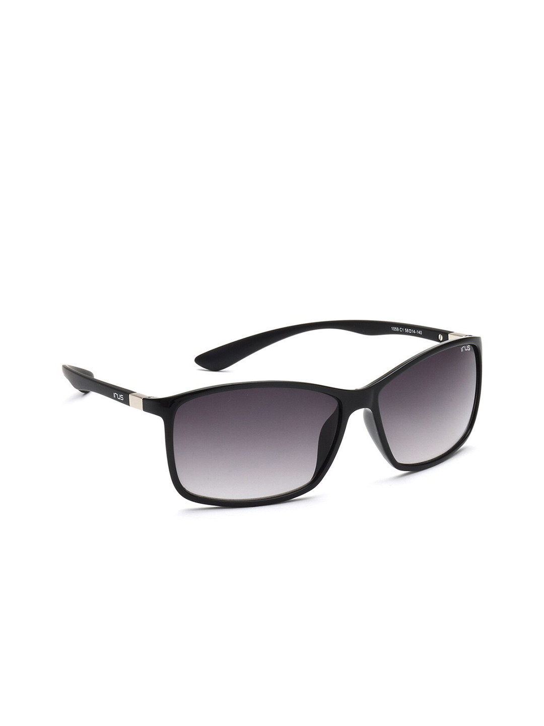 

IRUS by IDEE Men Rectangle Sunglasses with UV Protected Lens IRS1059C1SG, Grey