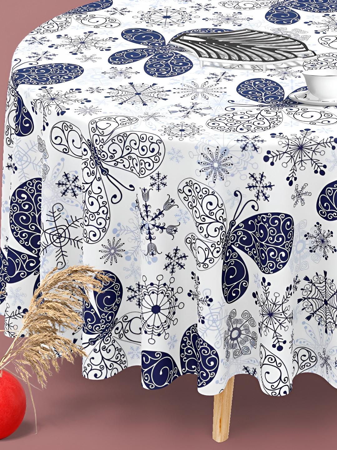 

ArtzFolio Multicoloured Anti-Slip Round 6-Seater Table Cover, Multi