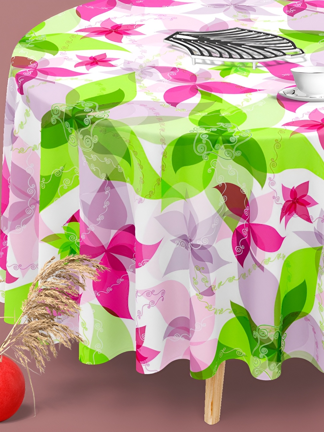 

ArtzFolio Multicoloured Anti-Slip Round 6-Seater Table Cover, Multi