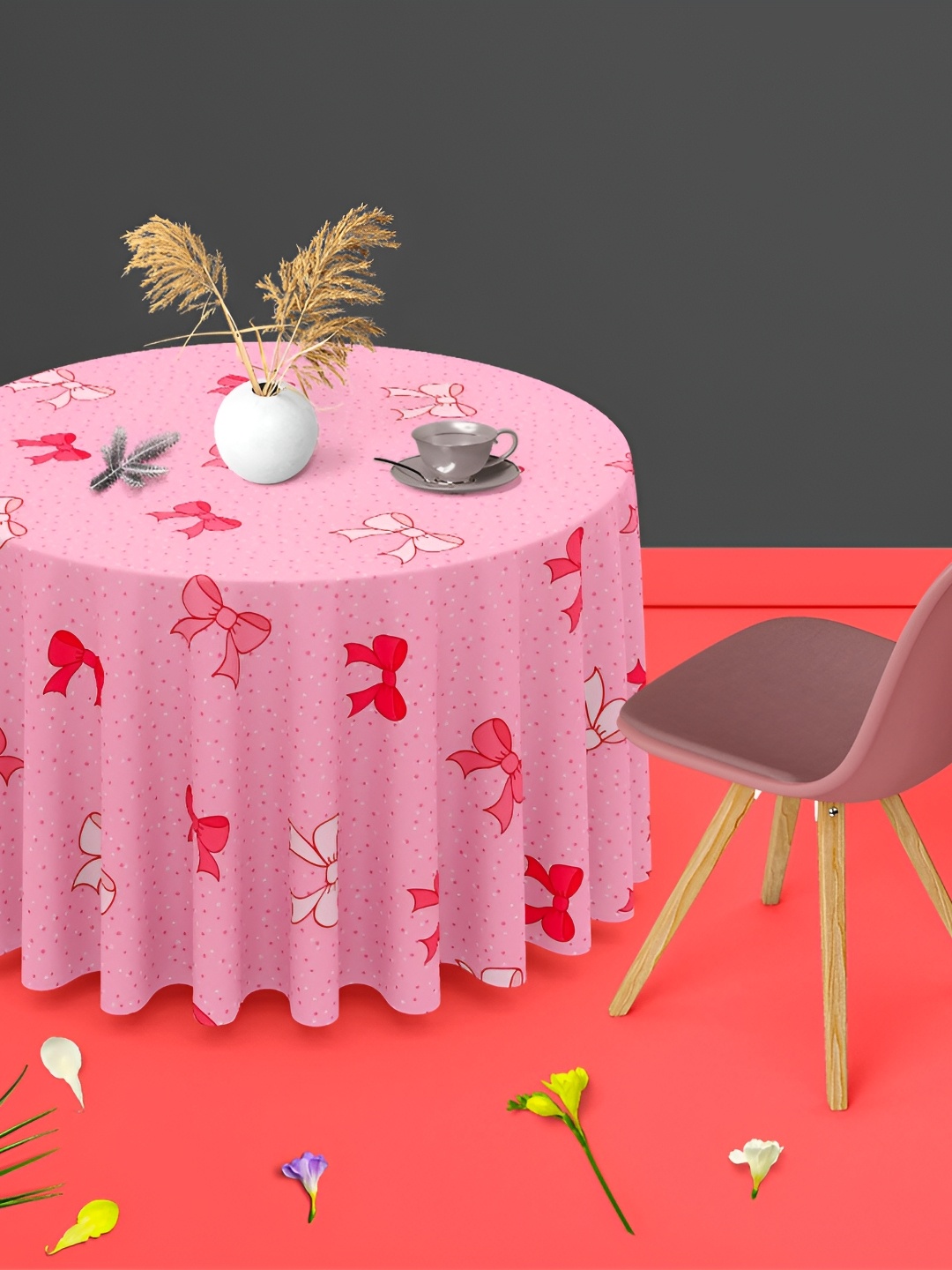 

ArtzFolio Multicoloured Anti-Slip Round 4-Seater Table Cover, Multi