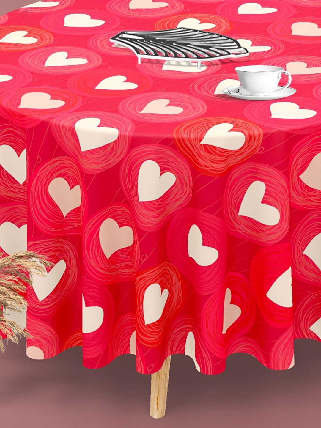 

ArtzFolio Multicoloured Anti-Slip Round 8-Seater Table Cover, Multi