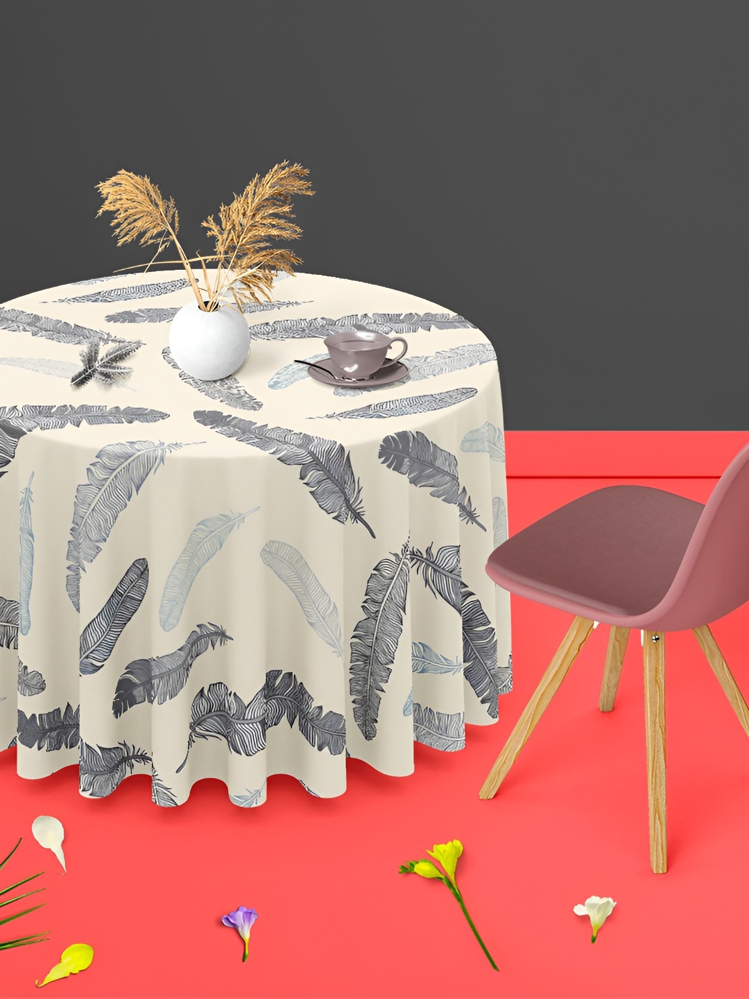 

ArtzFolio Multicoloured Anti-Slip Round 8-Seater Table Cover, Multi