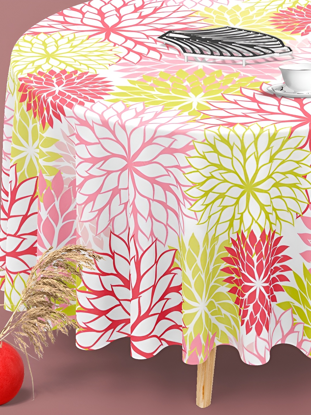 

ArtzFolio Multicoloured Anti-Slip Round 8-Seater Table Cover, Multi