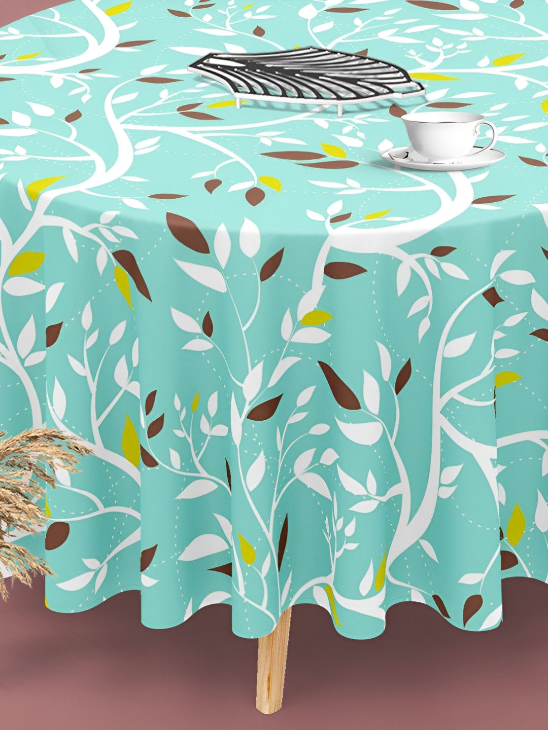

ArtzFolio Multicoloured Anti-Slip Round 8-Seater Table Cover, Multi