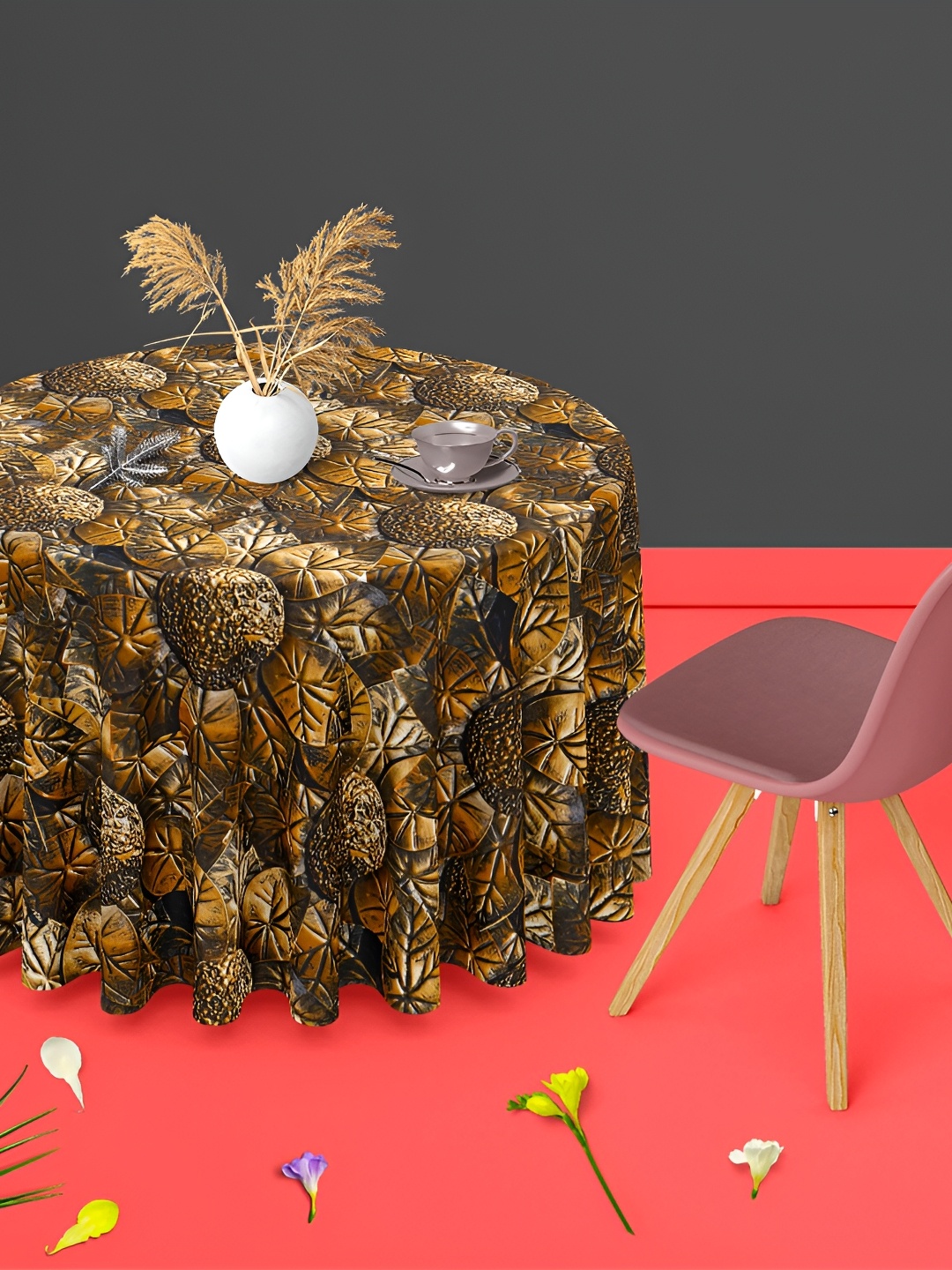 

ArtzFolio Multicoloured Anti-Slip Round 8-Seater Table Cover, Multi
